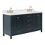 Meuble-lavabo double autoportant de 67 po avec plateau en quartz Cambridge-90865184