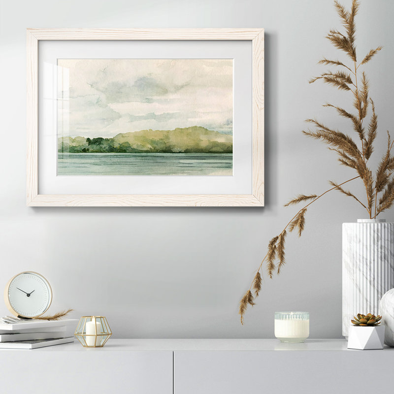 Riverside I, reproduction d'art encadrée, Blanc, H 28 po x l 42 po x P 1,5 po
