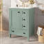 Meuble-lavabo vert clair 24 po avec lavabo intégré en céramique, tablette à double couche et tiroirs à fermeture en douceur-915830445