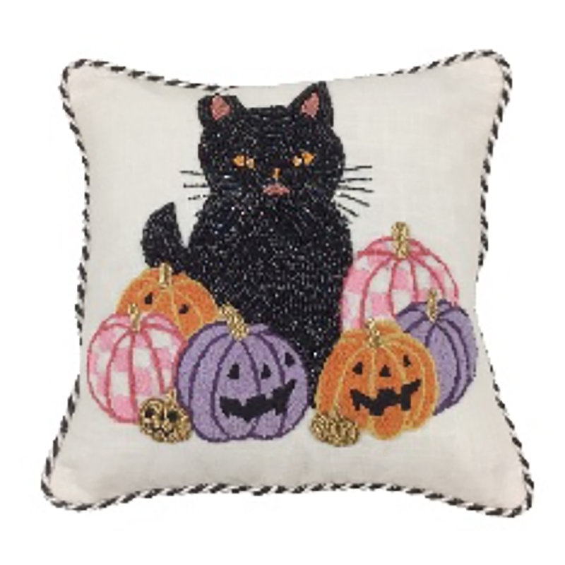 Hocus Pocus Cat Throw Pillow