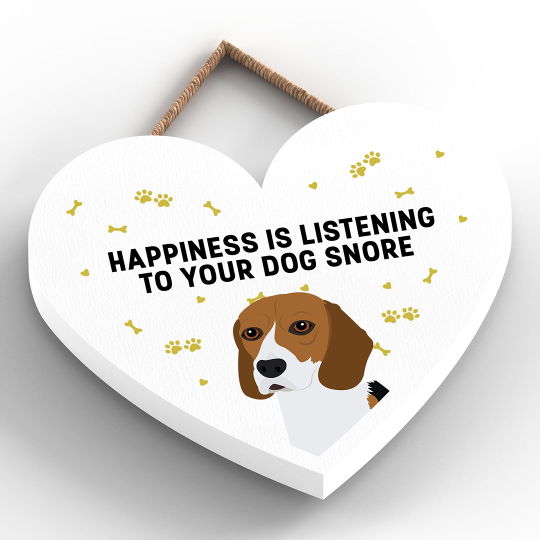 Beagle Happiness Dog Snoring Wall Décor