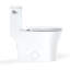 Toilette allongée pour salle de bain, toilette une pièce avec siège à fermeture douce