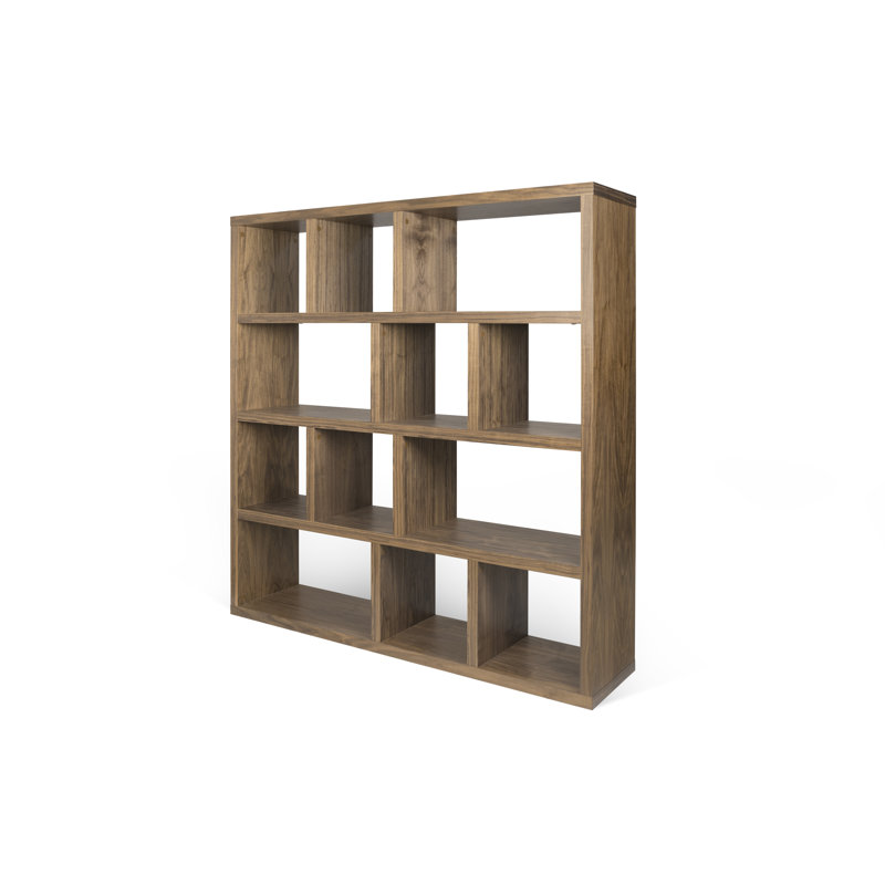 Sighfrith 159cm H x 150cm W Standard Bookcase, Walnut