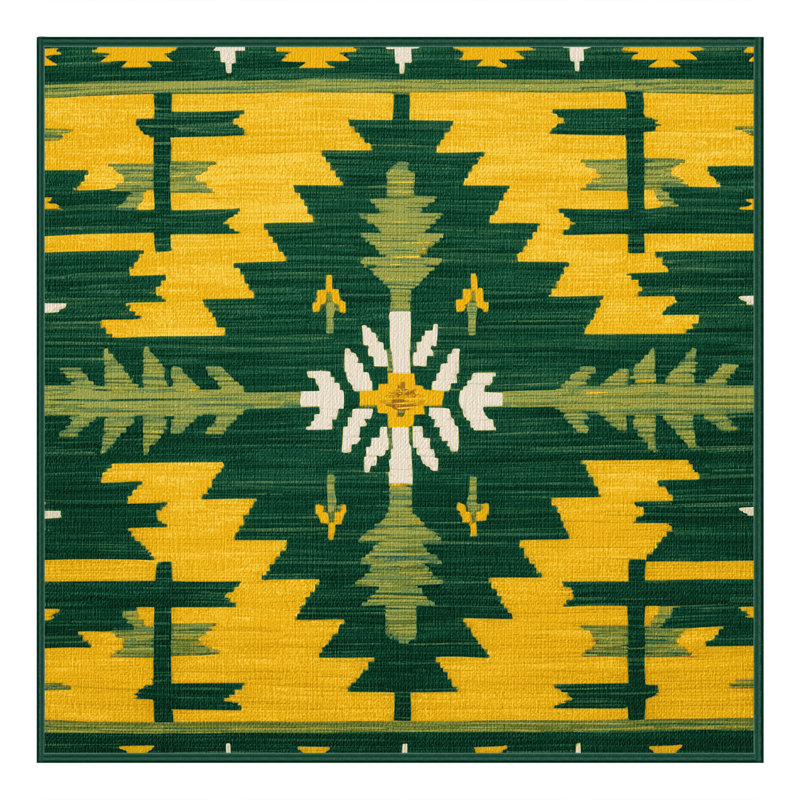  Washable Palo Verde Southwestern Area Rug, Carré 5 pi