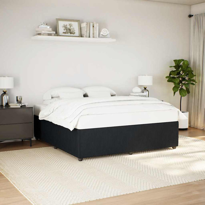 Sigrunn Upholstered Bed, Super King, Black