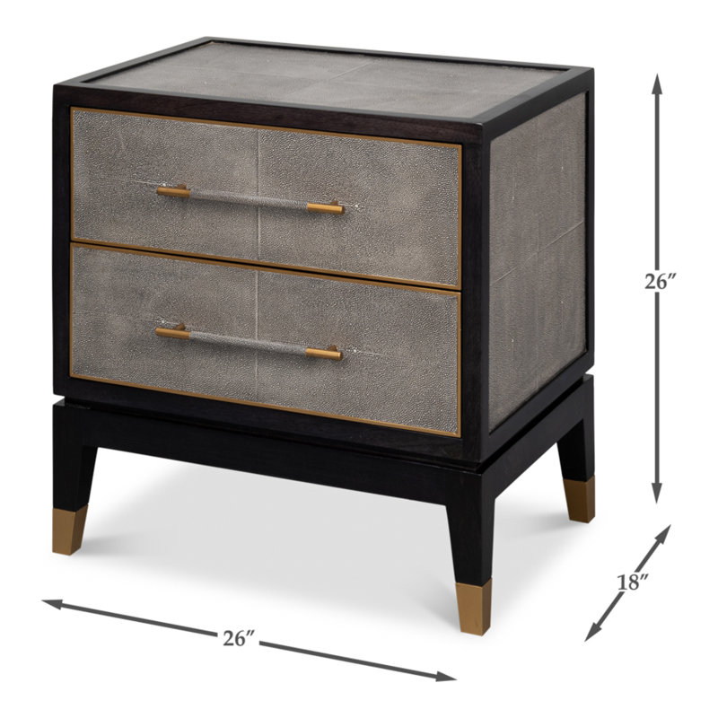 Horatio 2 - Drawer Solid Wood Nightstand