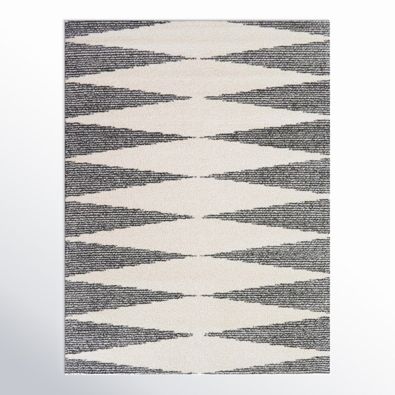 Atziri Striped Indoor Rug, Rectangle 5'3" x 7'