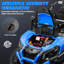 Voiture électrique bleue pour enfants 2V avec télécommande et lumières DEL bleues 24V-97871938