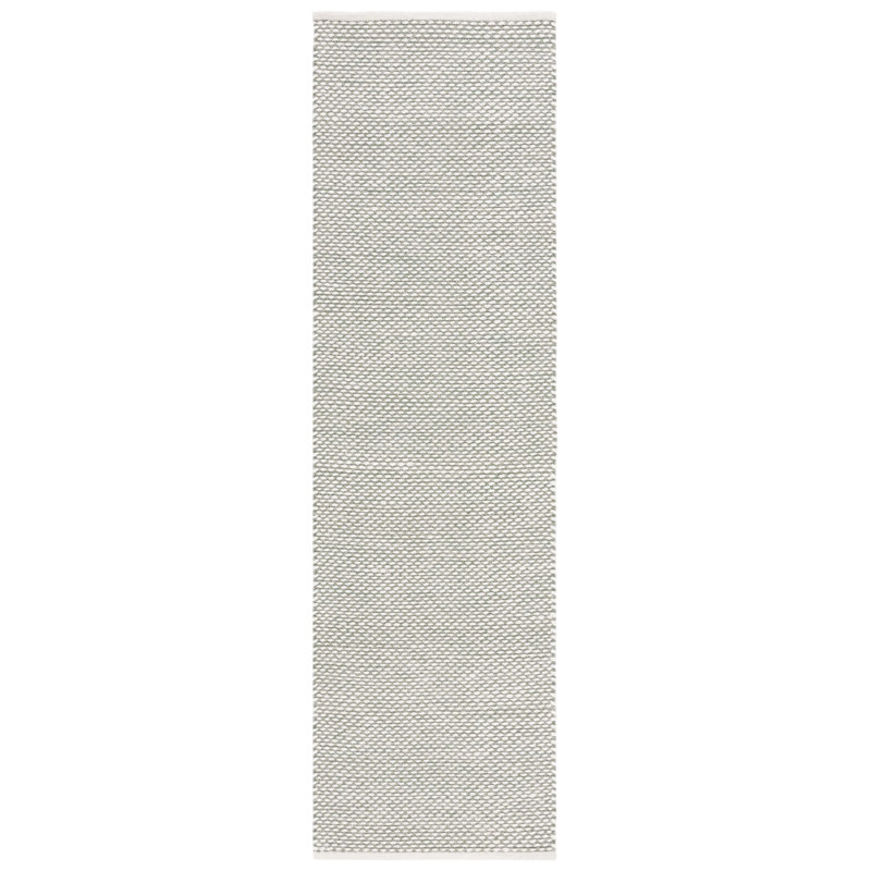 Vermont Flat Weave Wool/Cotton Rug in Green, Runner 2'3" x 8'