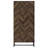 Gunderson Rustic Oak And Gunmetal 8-Shelf Accent Cabinet