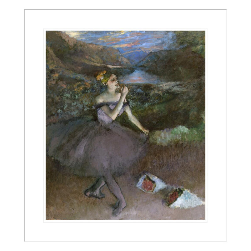 «Dancer with Bouquet» par Edgar Degas, impression giclée encadrée, H 26,71 po x l 23,5 po