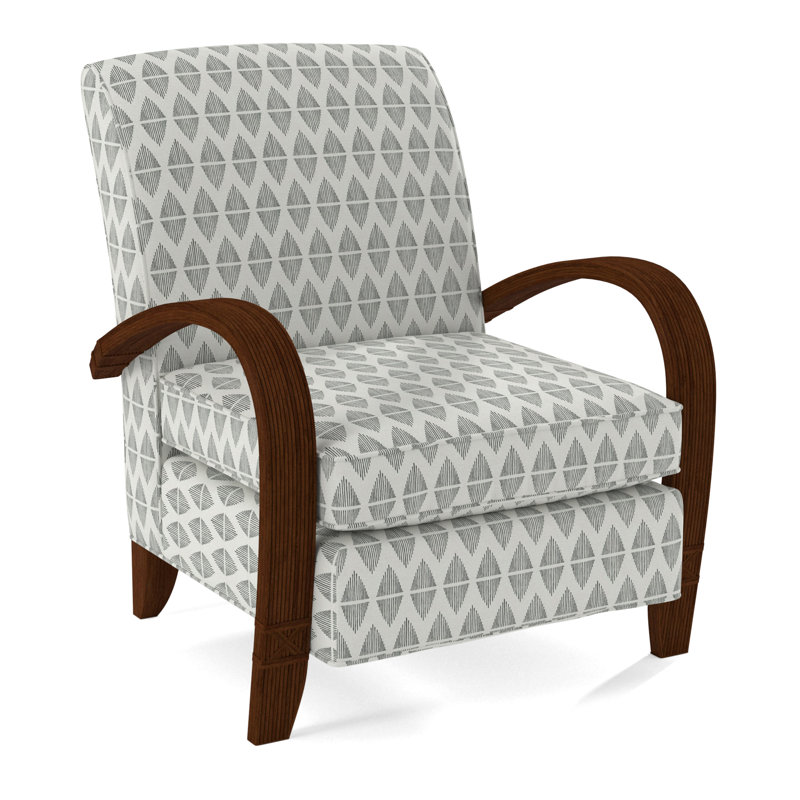 Vero Armchair, Coffee, White Performance Fabric; 0851-94