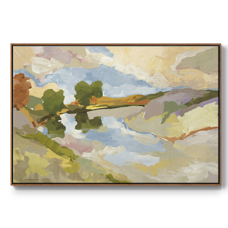 Uplands I, reproduction d'art sur toile, H 25 po x l 37 po x P 2 po, Noyer