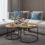 Table basse gigogne 2 pièces avec plateau en marbre et structure en métal robuste, parfaite pour le salon et la chambre à coucher