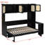 Lit escamotable mural avec bureau et armoires