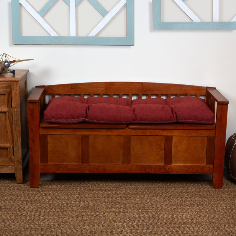 Omega Non-Slip Bench Cushion, Flame, 43" W x 14" D