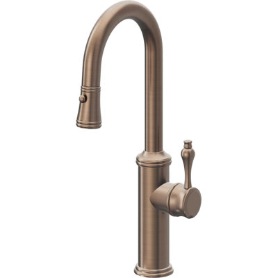 Davoli Pull-Down Prep/Bar Faucet with Button Sprayer