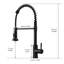 Robinet de cuisine noir mat, douchette extractible, levier simple, robinet à eau uniforme avec nettoyage efficace-1937565029