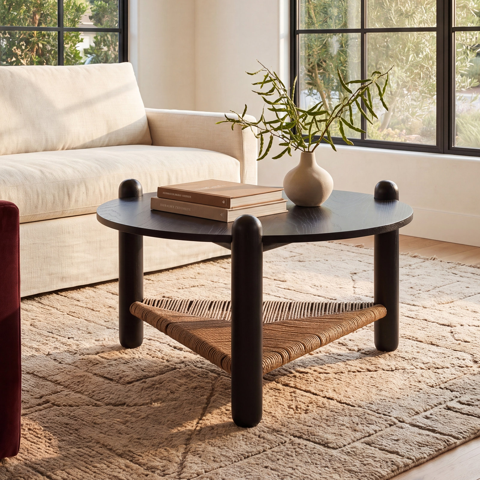 Trish Coffee Table, Wood Black, Black