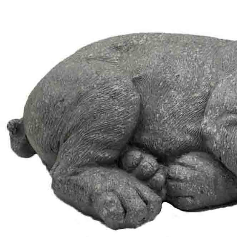 Statue d'extérieur 7 po Peaceful Sleeping Dog