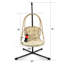 Fauteuil à œufs pivotant avec support, chaise suspendue en osier pour l'intérieur et l'extérieur avec coussin et coussin-733204985-733204987