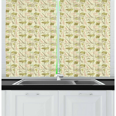 Jazz Tailored Kitchen Curtain
