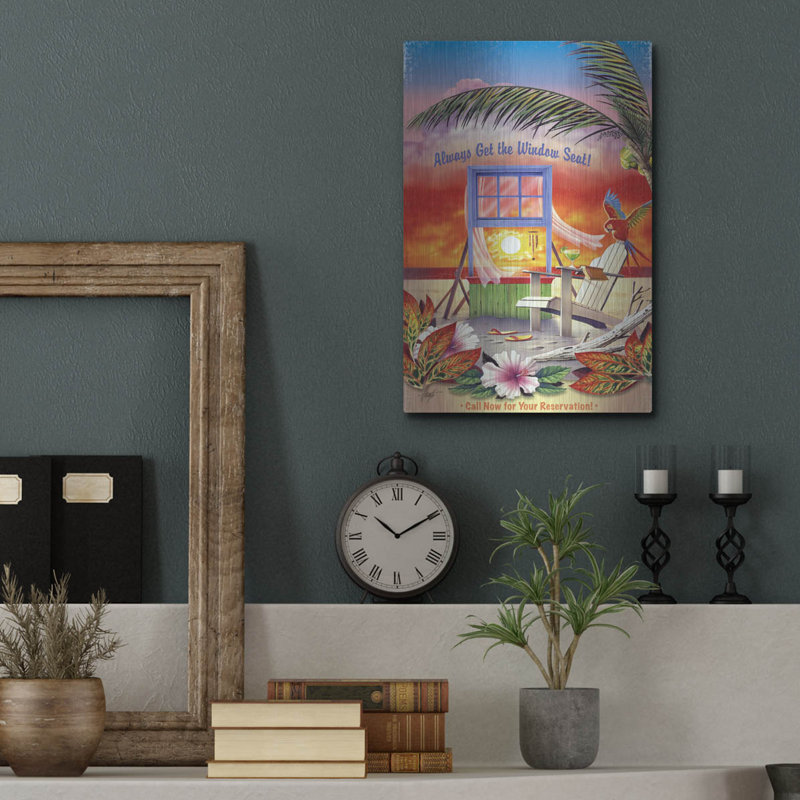 Art mural en métal Luxe, «Window Window» par James Mazzotta, 12 po x 16 po, H 16 po x l 12 po