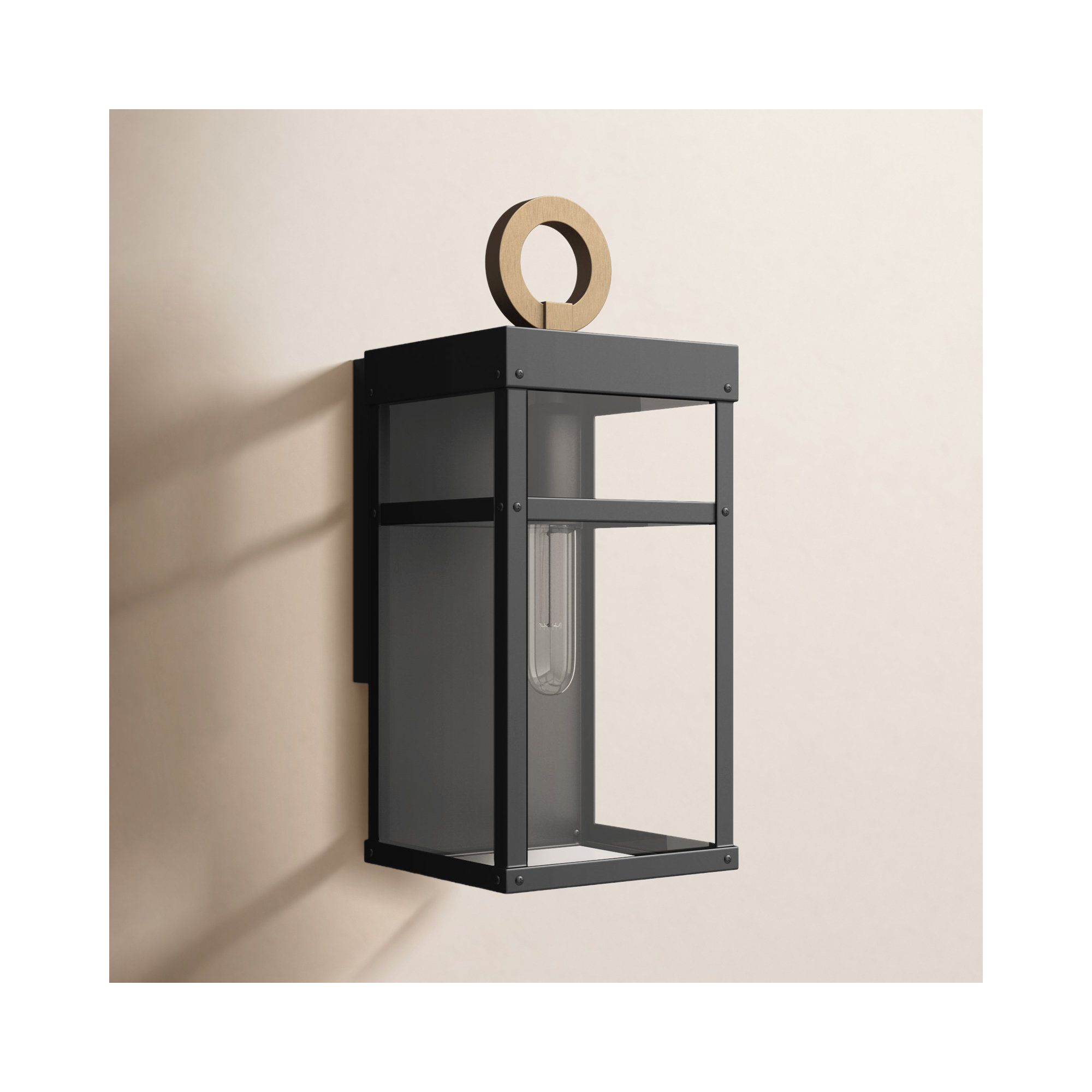 Amelia Single Light Outdoor Aluminum LED Wall Light, 13" H x 5.5" W x 6.5" D