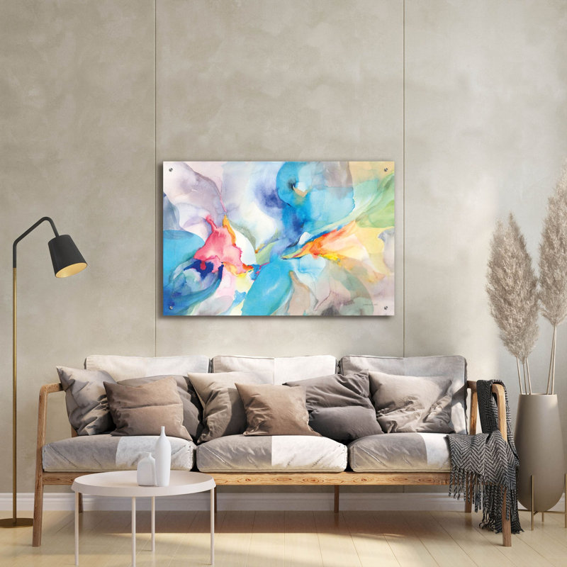 «Shangri La» par Danhui Nai, art mural en verre acrylique, H 24 po x l 36 po x P 0,2 po