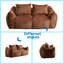 Fauteuil à billes surdimensionné ultra confortable et confortable - Fauteuil sans assemblage pour salon / salle à manger (brun)-1157092885