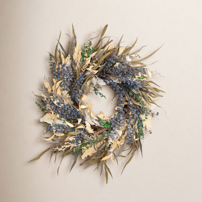 24" Handcrafted Grass, Berry Thanksgiving Wreath