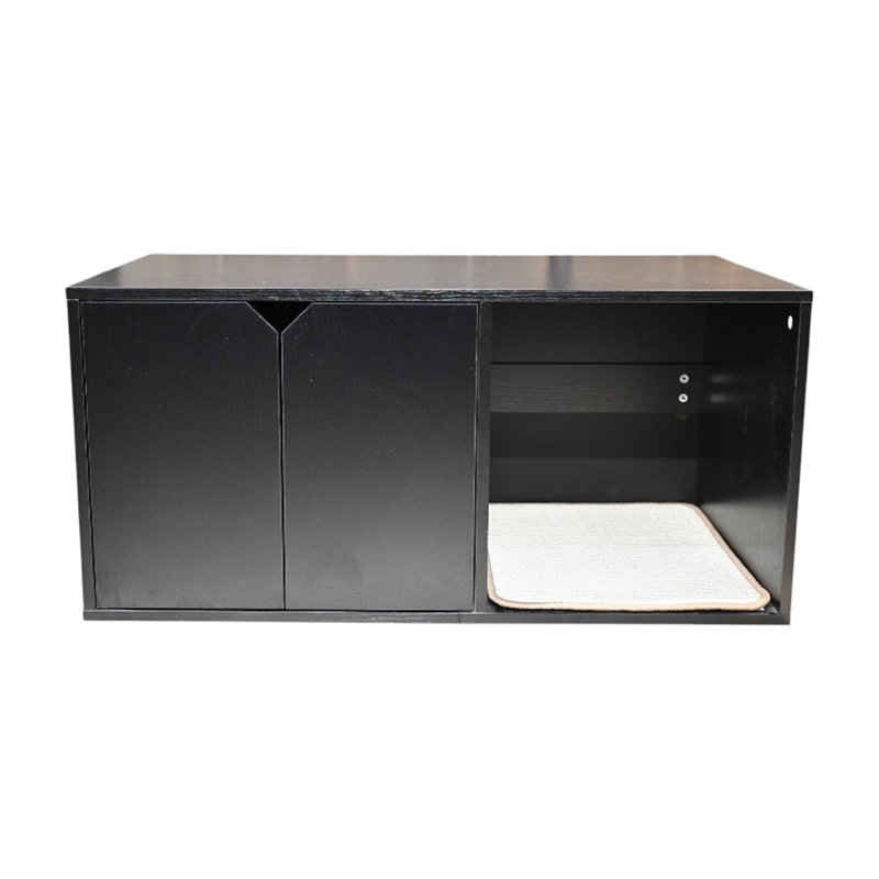 Enceinte pour chat 35,33 "noir, 20,21" de large, 17,22 "de haut, 52 livres, avec une atmosphère confortable pour les chats