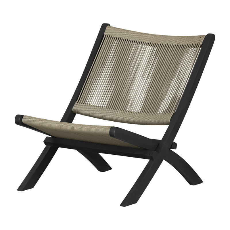 Balka Upholstered Lounge Chair, Black, Black
