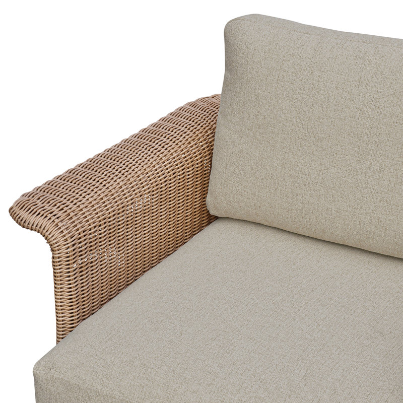 Meredith Outdoor Lounge Chair, Beige, Natural