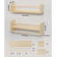 Natural Wood Nursery Floating Shelves Set of 3 with Towel Bar 23in Wall Mounted Organiser for Child's Room-1794497275-1794497221