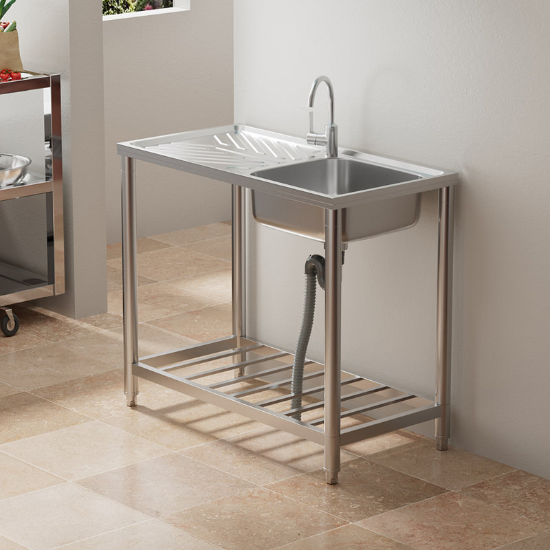 Belfry Kitchen Pugmire W Single Bowl Stainless Steel Kitchen Sink, 500 cm W x 850 cm H