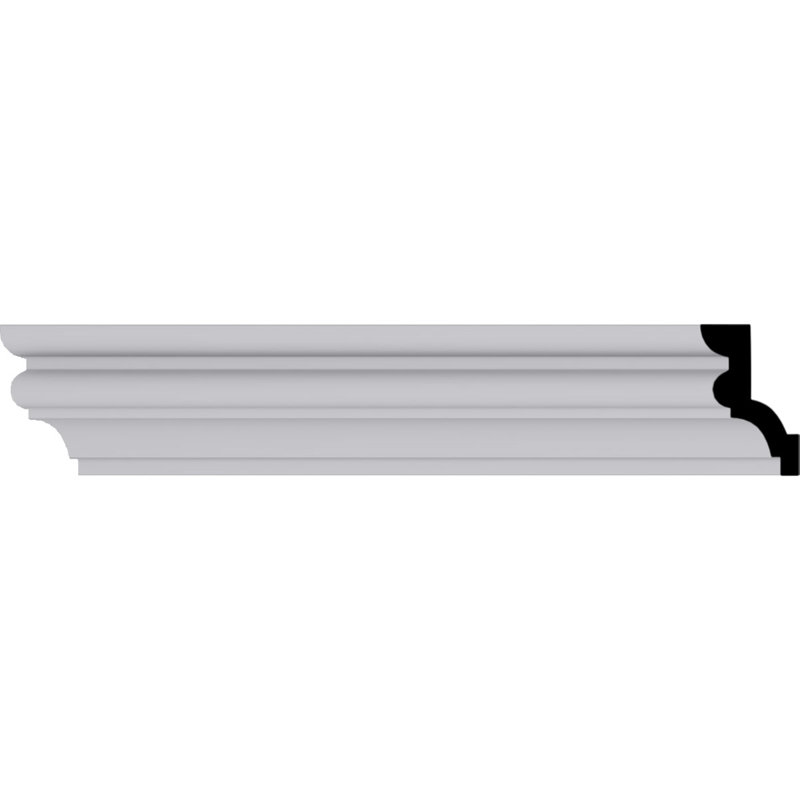 Asa Smooth White Polyurethane Crown Moulding 94-1/2" Length