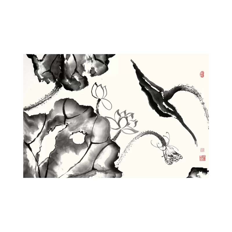 Lotus Study II by Nan Rae - Wrapped Canvas Painting, 152.5 cm H x 101.5 cm W