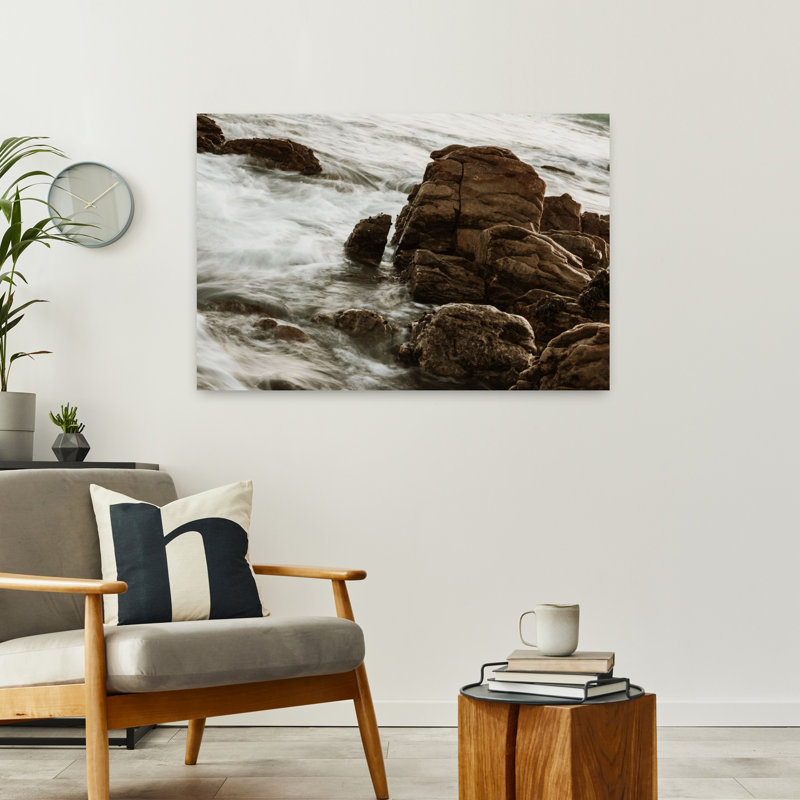 «Serene Coastal Flow Peaceful Serene Tranquil Coastal Landscape», art mural, H 24 po x l 36 po