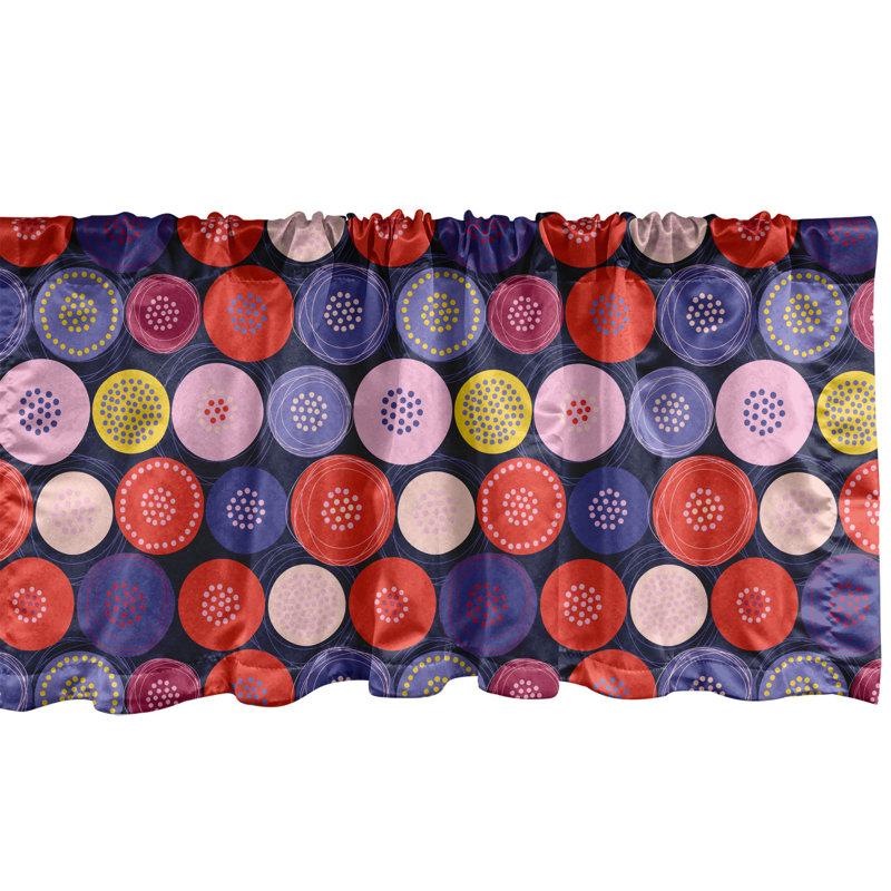 Multicolore ensemble de cantonnières abstraites Ambesonne, L 54 po x L 12 po