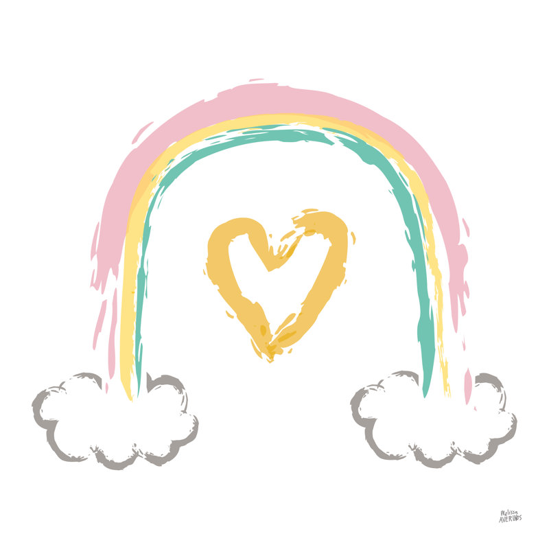 «Rainbow Dream II» par Melissa Averinos - impression sur toile tendue, H 36 po x l 36 po, Papier avec cadre noir, Oui