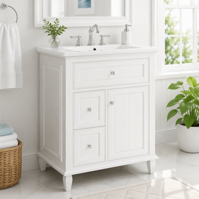 Meuble-lavabo 24 po avec lavabo et rangement intelligent