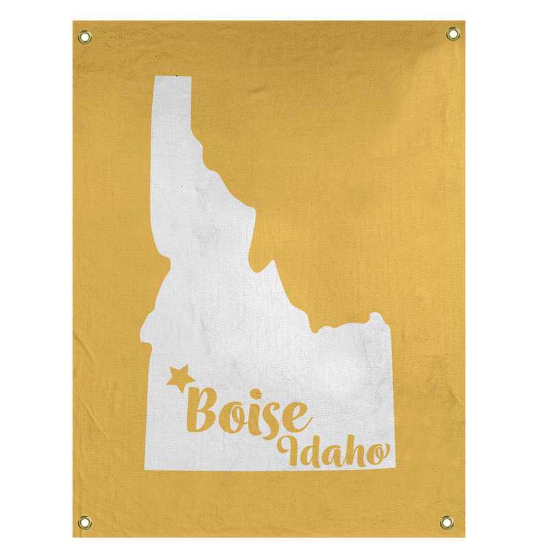 Tapisserie murale idaho boise, H 59 po x l 50 po, Jaune