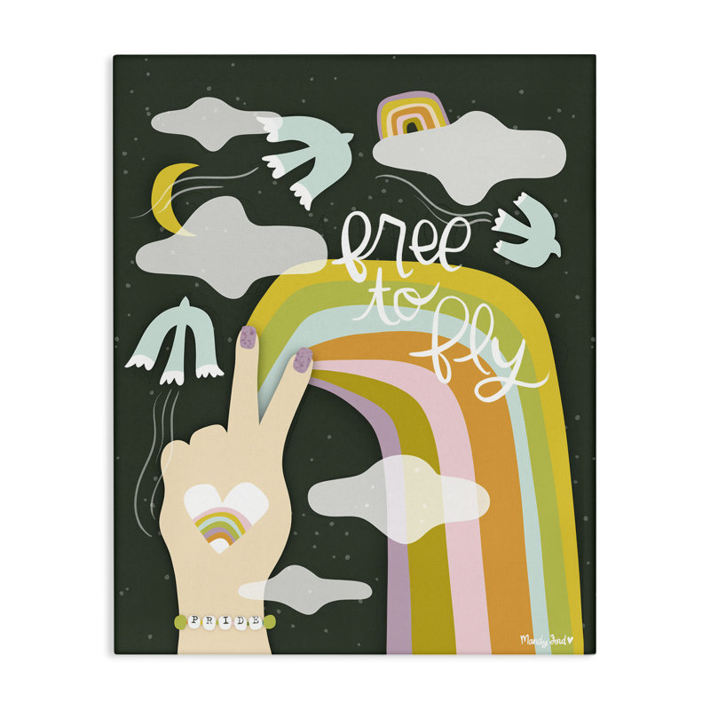 Toile Boho Free To Fly, design par Mandy Ford Art + Illustration, H 40 po x l 30 po