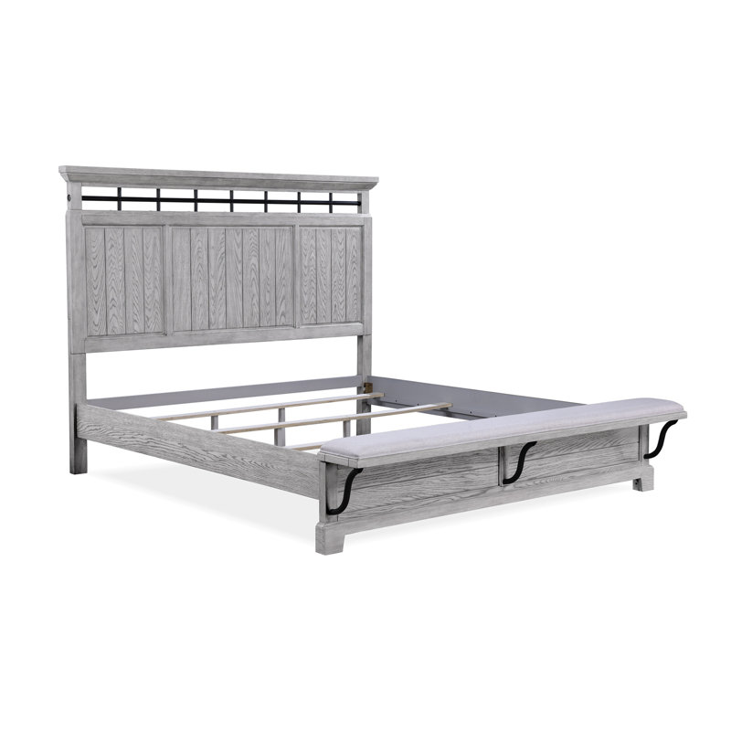 1pc Rustic Charm Footboard Bench PanelBed, Grand