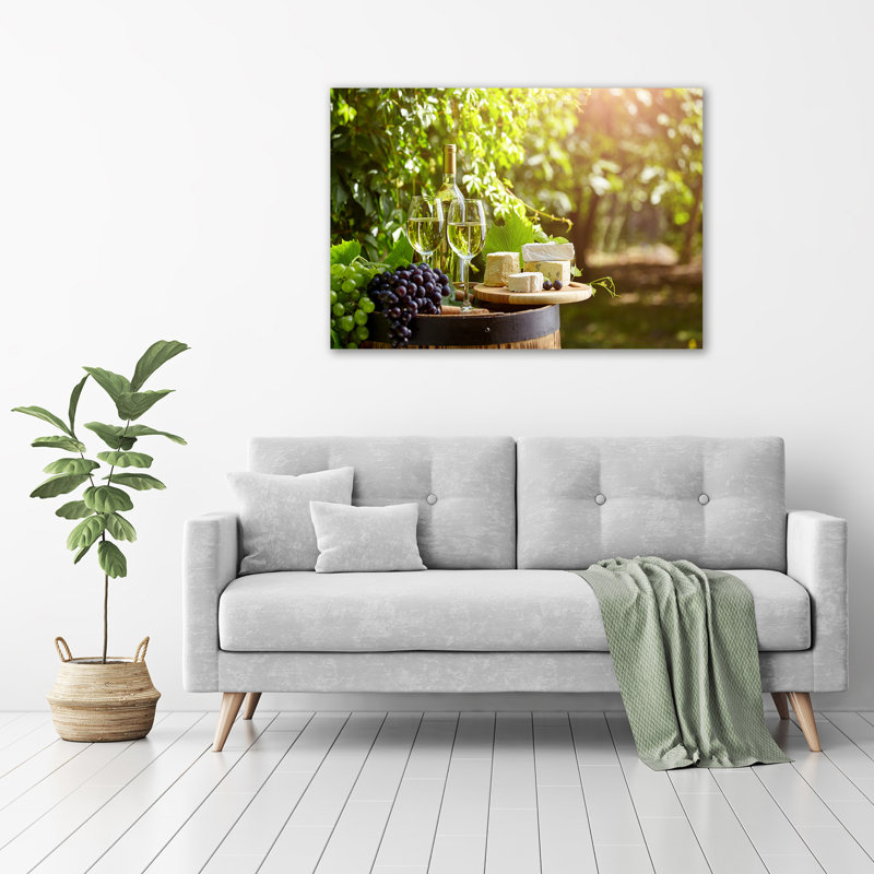 Wine And Snacks - Wrapped Canvas Print