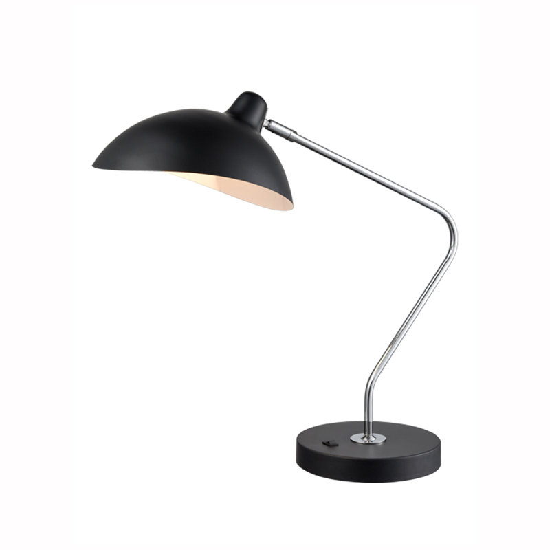Allieanna Metal Desk Lamp, Black/Silver