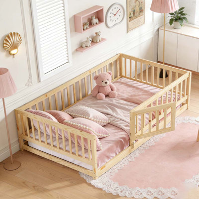 Twin Size Floor Bed with Slats