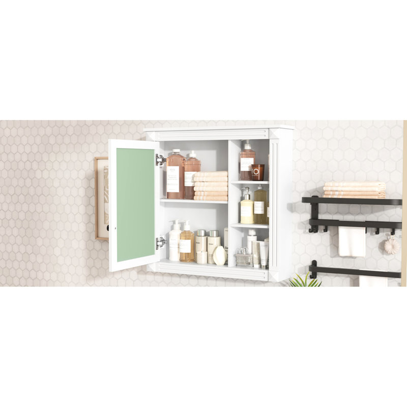 Armoire de salle de bain à fixation murale en blanc - fonctionnelle et moderne, peu encombrante