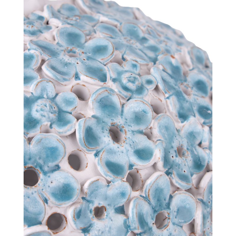 Daisy Blue Ceramic Table Vase, Large